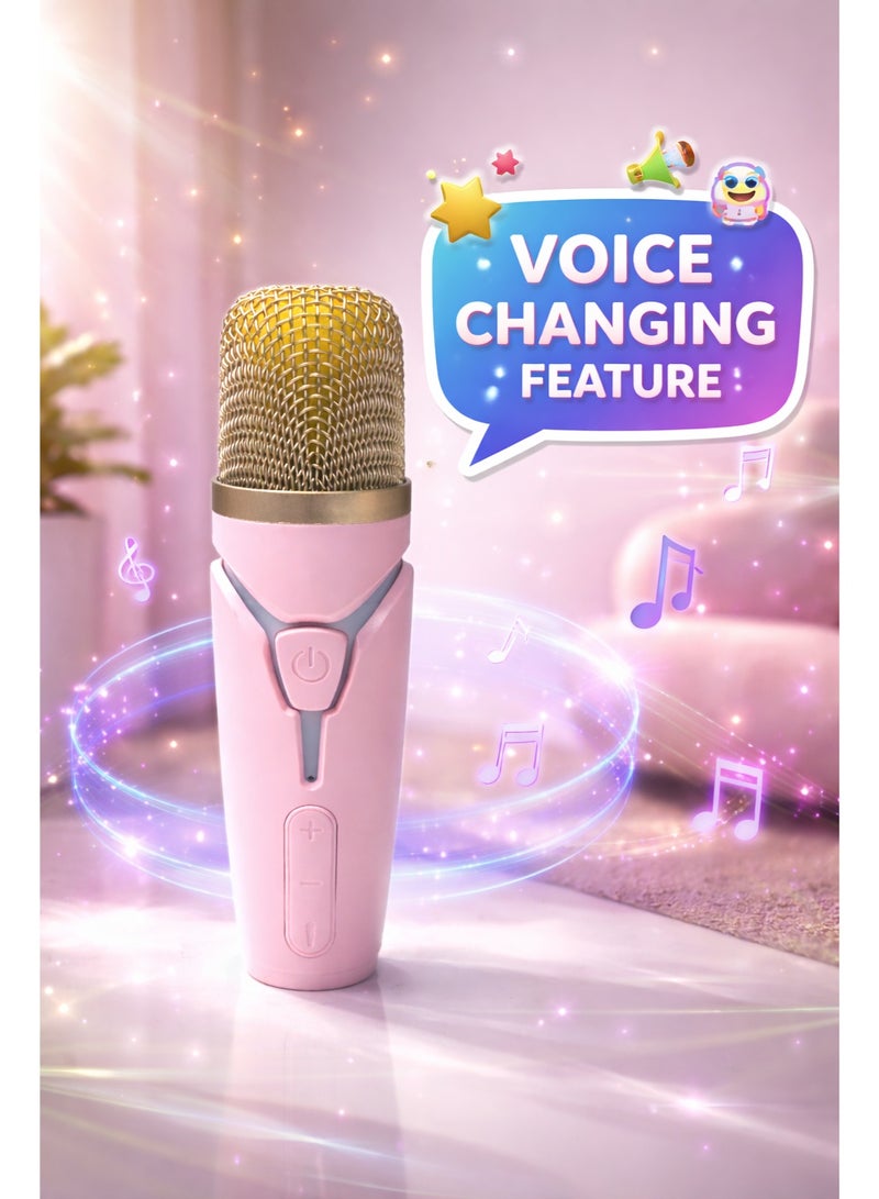 Portable Wireless LED Bluetooth Karaoke Speaker with Rechargeable Microphone comes with Bluetooth , TF Card and USB Support - Image 5