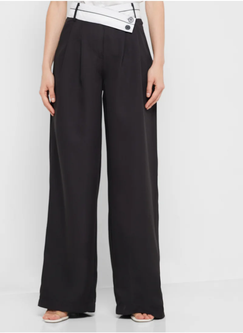 ELLA Pants With Contrast Waist