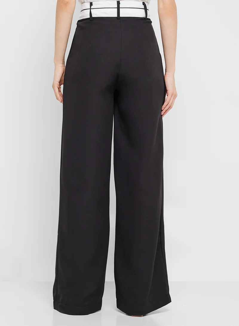 ELLA Pants With Contrast Waist