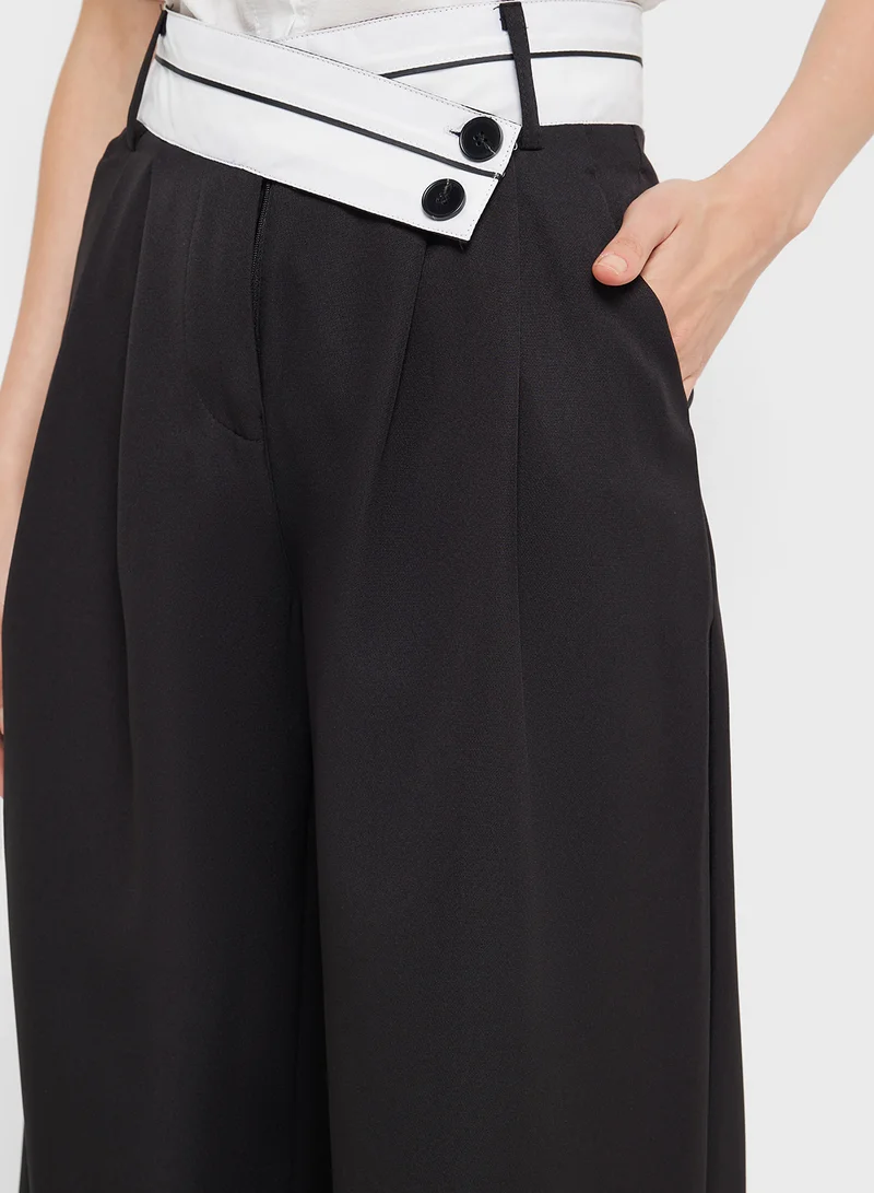 ELLA Pants With Contrast Waist