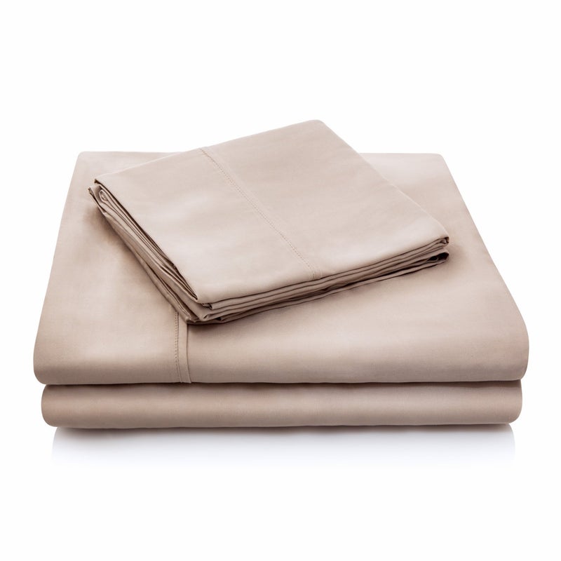 MALOUF Malouf Soft and Eco Friendly Tencel PillowcaseandSheetSets King Ecru 