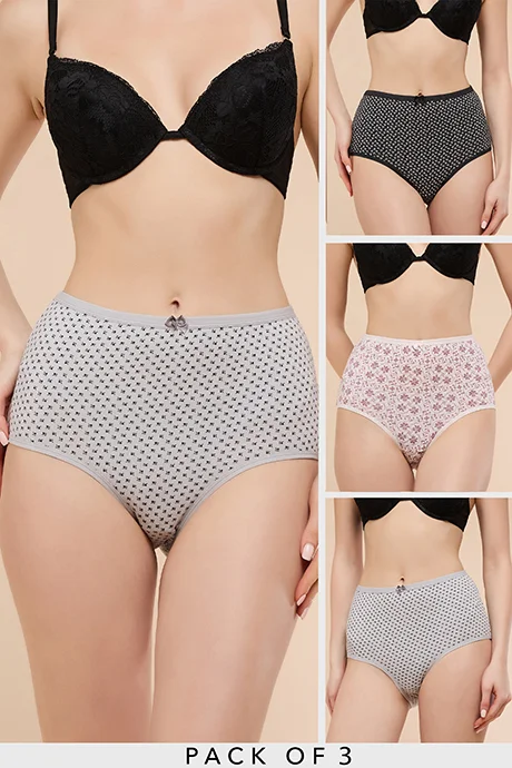 أر أند بي 3 Pack Printed Full Briefs