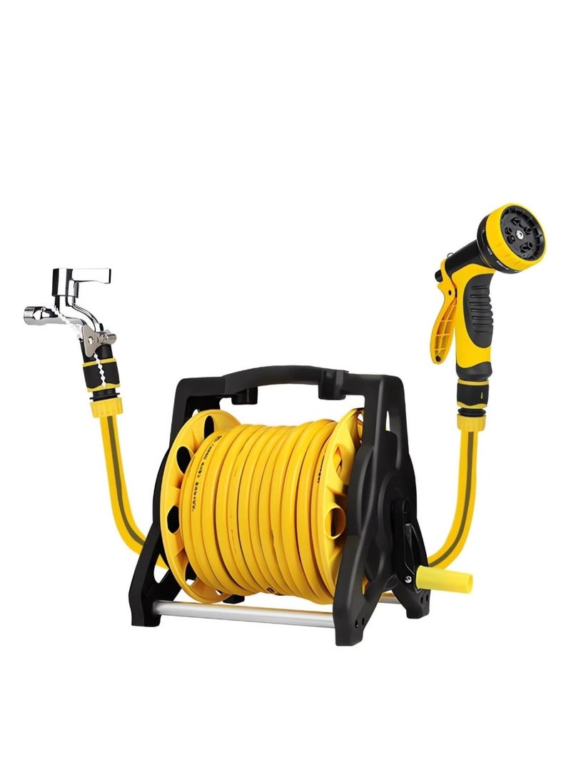 Garden Hose Reel Set, 10M Garden Hose Reel Kit Water Hose Holder with Multifunction Spray Heads and 2M Hoses for Household Garden Watering Car Wash - pzsku/Z37213C780C14AC206E6FZ/45/_/1727680384/7d772c1c-a26a-400b-911f-d9c0956db2cf