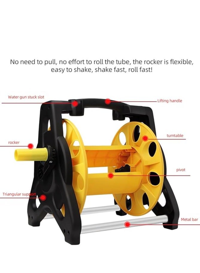 Generic Garden Hose Reel Set, 10M Garden Hose Reel Kit Water Hose Holder with Multifunction Spray Heads and 2M Hoses for Household Garden Watering Car Wash  - Image 5