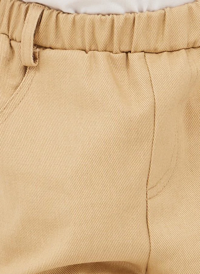 Styli Plain Twill Relaxed Fit Pants with Belt Loops