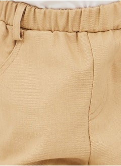 Styli Plain Twill Relaxed Fit Pants with Belt Loops  - Image 3
