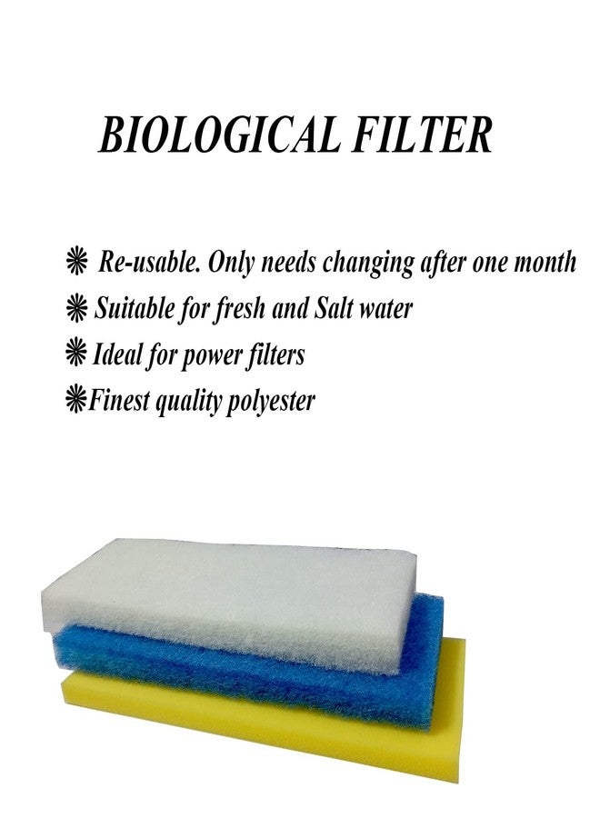 Smiling Pets Aquarium Filter Sponge Pad 12.75 x 4.75 x 2.5 Inch | Biological Filter Cotton for Fish Tank 3-in-1 | Multi Layer Water Filtration Media | Reusable Aquarium Filter Foam - Image 5