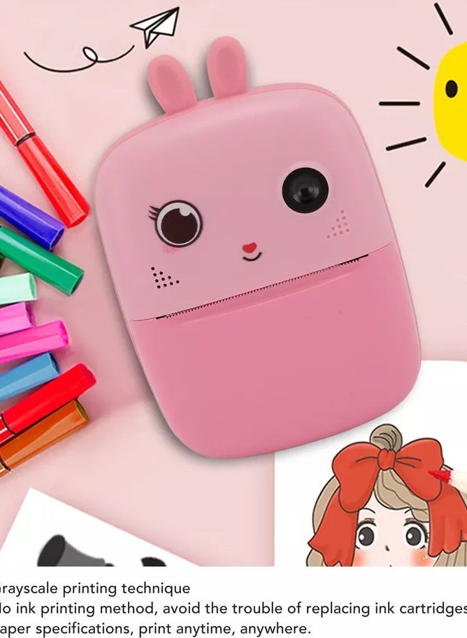2.4 Inch Kids Instant Print Camera Thermal Printing Toy Camera with Fun Filters, Rechargeable Battery & Paper Roll for Creative Photography  - Image 3