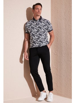 Buratti Patterned Cotton Slim Fit Polo T Shirt Men's Polo T Shirt 646B3550  - Image 2