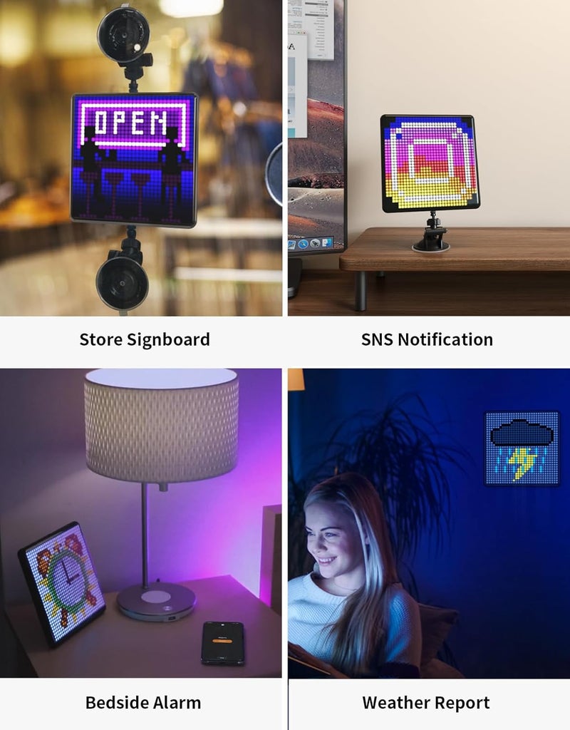 Divoom Pixoo-Max Pixel Display, APP Cellphone Control Display with 32 X 32 Programmable LED Screen for Home Decoration, Business Advertisement - Image 4