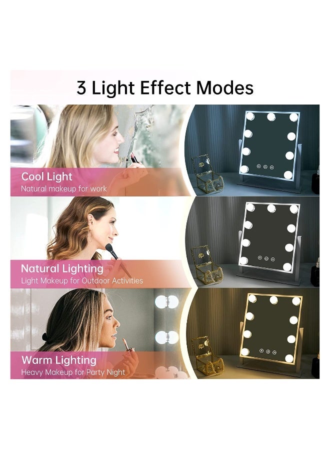 Generic Hollywood Vanity Mirror with Dimmable LED Bulbs 3 Color Modes and Touch Control  - Image 2
