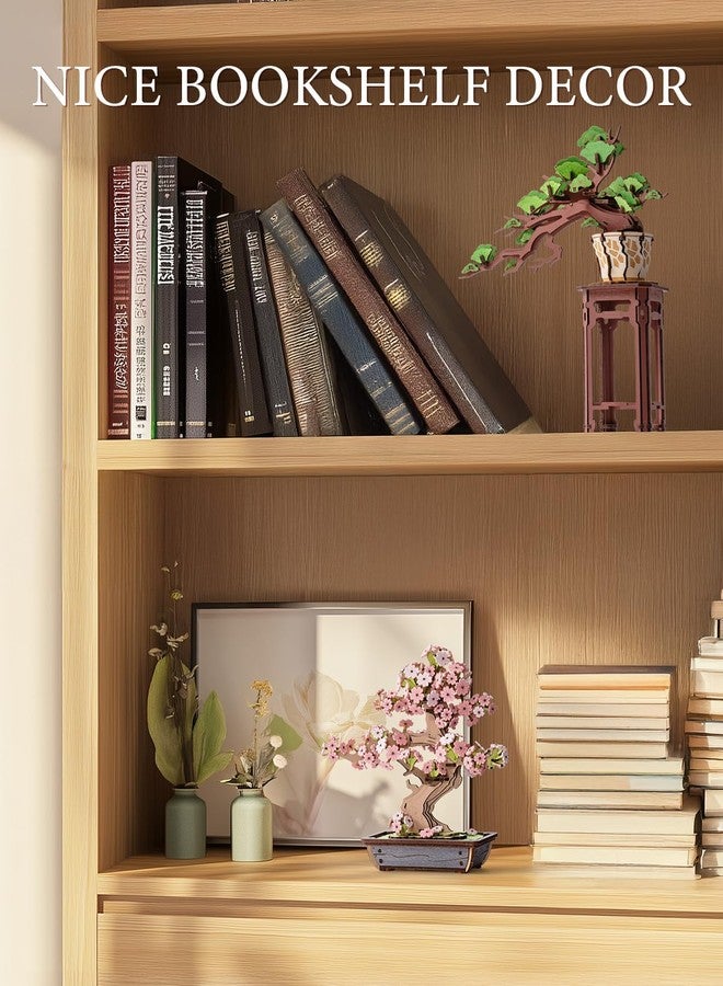 ROBOTIME Sakura Bonsai 3D Puzzles Wooden Artificial Cherry Blossom Tree DIY Model Building Kit for Home Decoration and Office Art Creative Gifts - Image 2