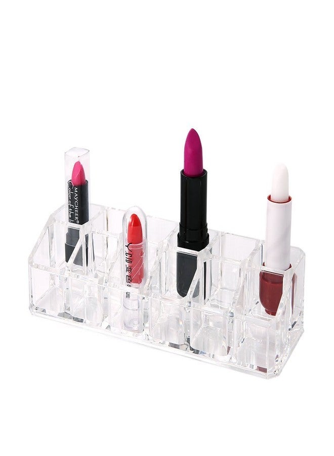 CONNECTWIDE� Makeup Organizer Cosmetic Make Up Clear Acrylic Lipstick Organizer Brushes Holder for Bedroom Bathroom Jewelry Box For Jewelry Cosmetics Multi Slots Organizer (12 Slot) - Image 5