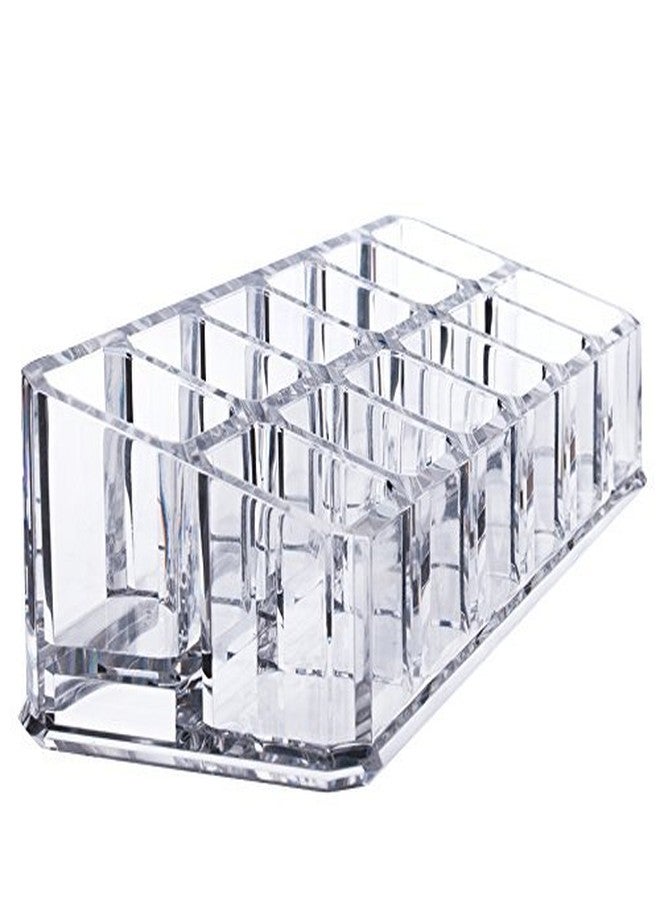 CONNECTWIDE� Makeup Organizer Cosmetic Make Up Clear Acrylic Lipstick Organizer Brushes Holder for Bedroom Bathroom Jewelry Box For Jewelry Cosmetics Multi Slots Organizer (12 Slot) - Image 4