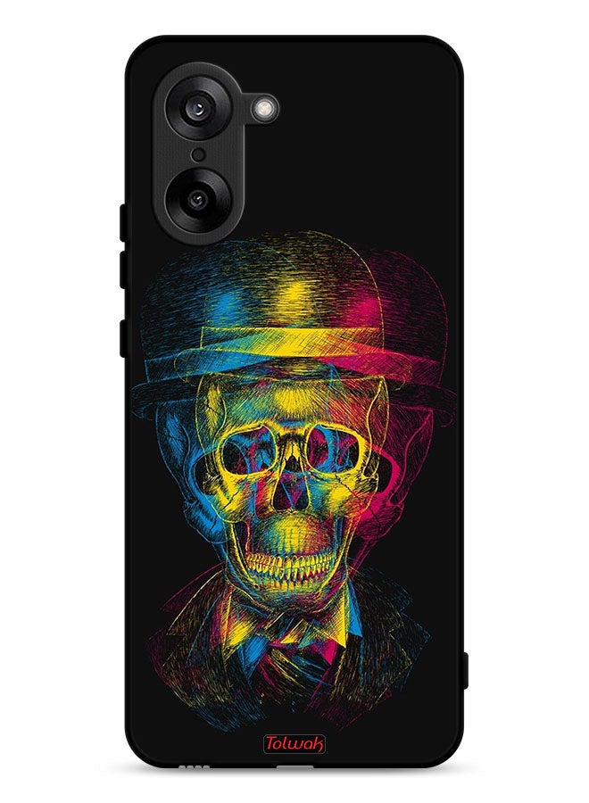 Tolwak OnePlus Nord CE5 Protective Case Cover Skull Colorful Hat Fantasy Art - Image 1