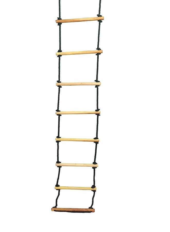 Mihad Climbing Rope Ladder for Kids, Adults - Outdoor/Indoor, Playground Equipment - Suitable for Tree Climbing, Chimney, Tank and Silo Cleaning Ladder Material - Silk Rope, Wood, Width 38cm,(3 Meter) - Image 4