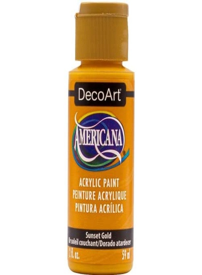 DecoArt Americana Acrylic Paint 2oz-Sunset Gold - Image 1