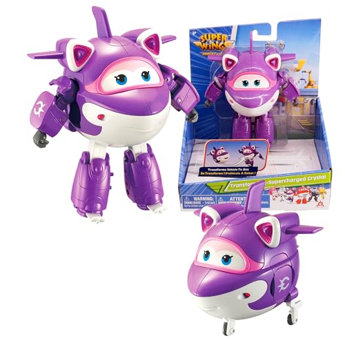 Super Wings 5 Transforming Donnie Airplane Toys Vehicle Action Figure Plane to RobotSuitable 3 4 5 year old Kids Fun Flying Toy Plane for Preschool Play and Birthday GiftsYellow - Image 1