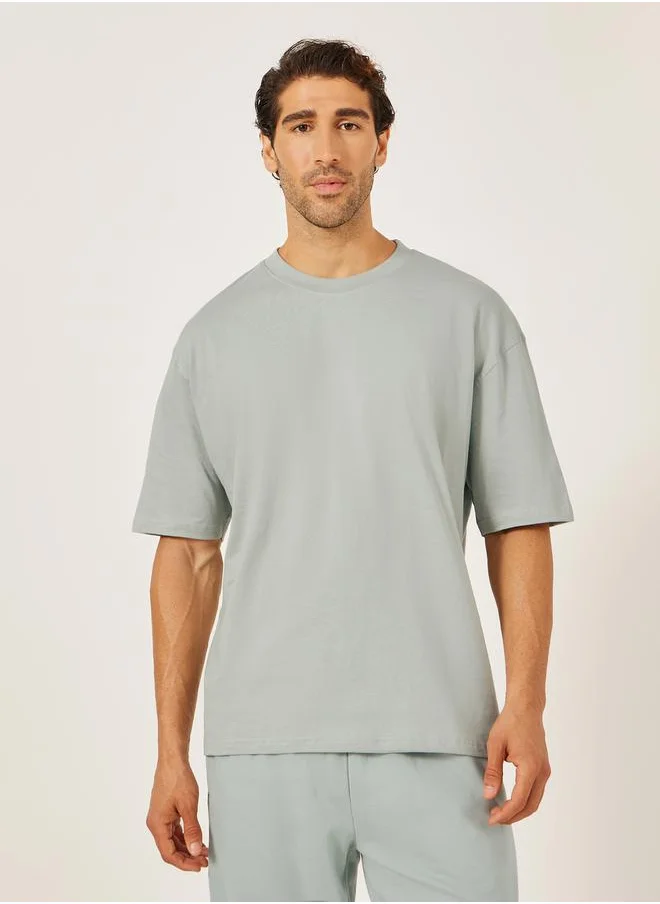 Styli Basic Crew Neck Oversized T-Shirt