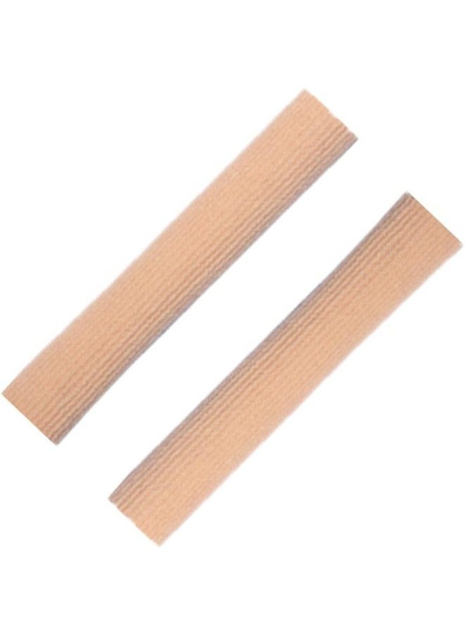 كلاراكو قطعتان من أكمام أصابع القدم المصنوعة من السيليكون القابلة للقص من القماش المرن المبطن بجل السيليكون لحماية أصابع القدم لتخفيف آلام ضغط أصابع القدم مقاس S 15 سم (كاكي) - Image 2