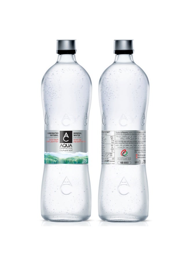 Aqua Carpatica Sparkling Mineral Water 750ml Pack | Naturally Carbonated | Low Sodium Water - Image 2