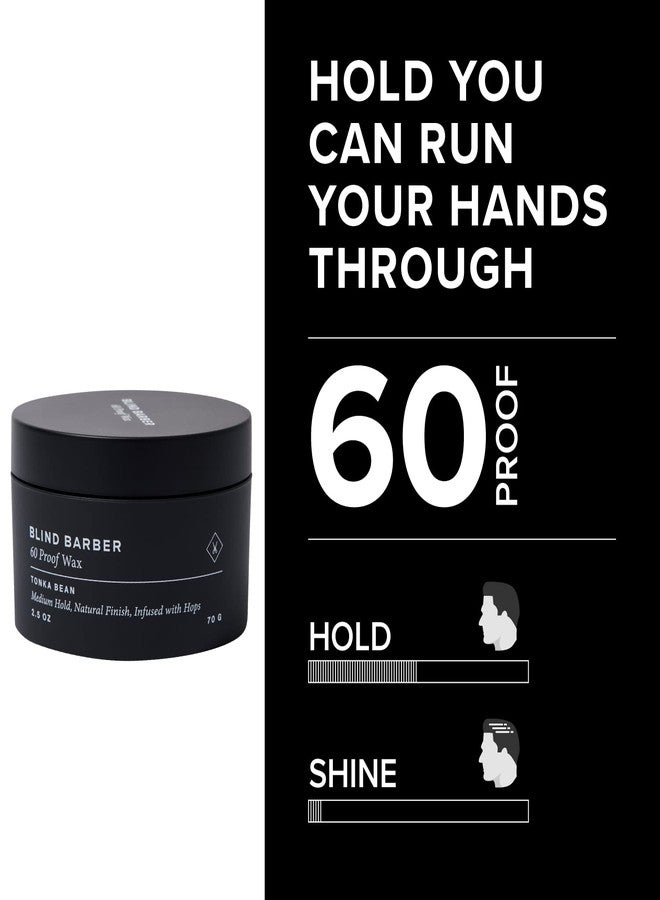 Blind Barber 60 Proof Hair Wax for Men - Water-Based Medium Hold Wax with Volumizing Hops Extract, No Greasy Oils (2.5 Oz) - Image 3