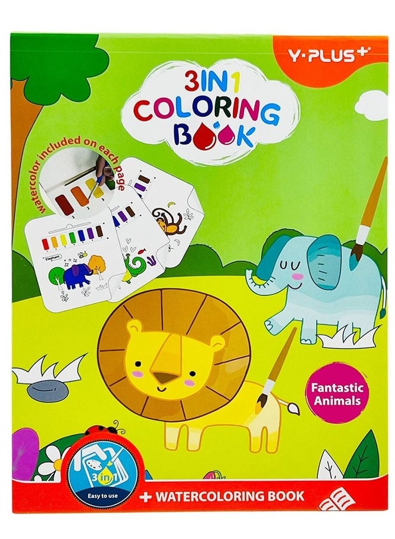 YPlus Childerns Water Coloring Book (Fantastic Animals) - Image 2