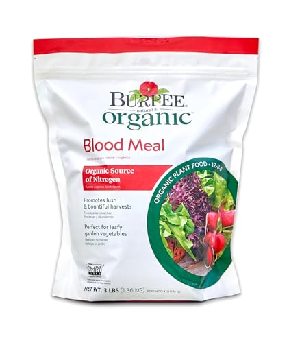 Burpee Organic Blood Meal Fertilizer | Add to Potting Soil | Excellent Natural Source of Nitrogen | for Tomatoes, Spinach, Broccoli, Leafy Greens | 3 lb, 1-Pack - Image 1