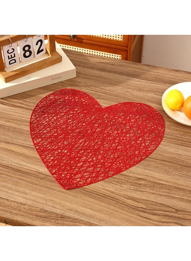 ناكسوس 6 قطع من مفارش الطاولة المقاومة للحرارة والمضادة للانزلاق المصنوعة من البلاستيك PVC المجوف لتزيين الطاولة للحفلات وحفلات الزفاف - Image 2