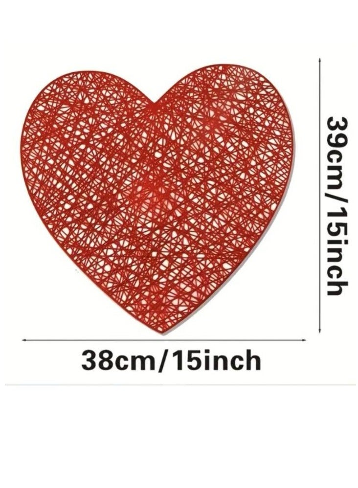 ناكسوس 6 قطع من مفارش الطاولة المقاومة للحرارة والمضادة للانزلاق المصنوعة من البلاستيك PVC المجوف لتزيين الطاولة للحفلات وحفلات الزفاف - Image 3