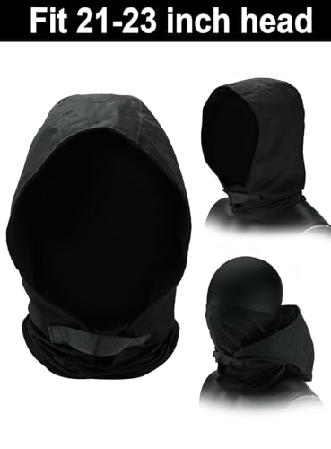 Guayma Airsoft Skull Mask Full Face Protective with Tactical Military Balaclava Headgear for Paintball Shooting CS Halloween Cosplay Party Costume Movie,BK - Image 5