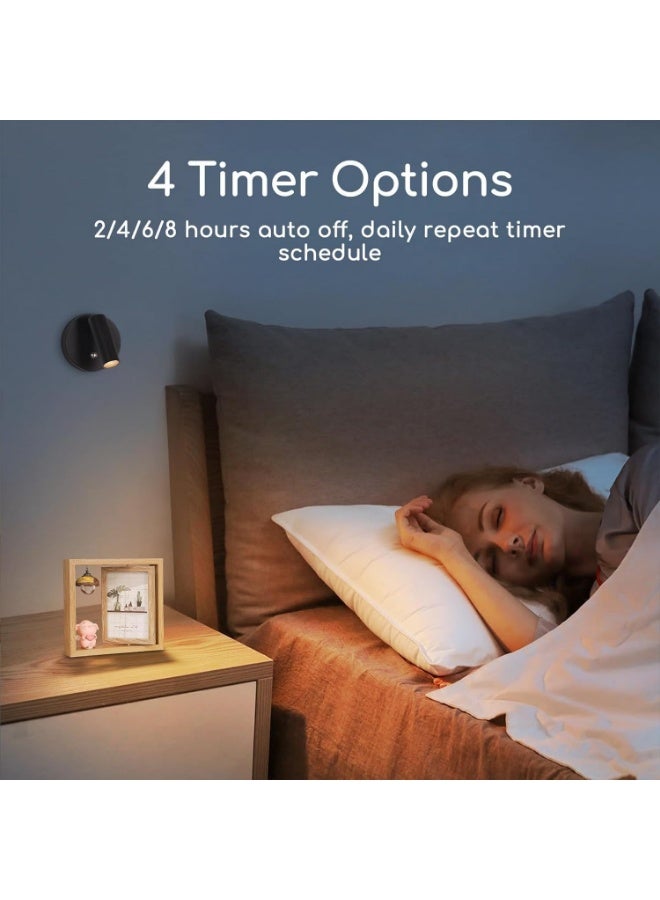 Rechargeable Wall Lights Front LED Spotlight Wireless Dimmable, 350° Rotation, Mini Aluminum LED Spotlight, Touch Control 3 Light Colors - Image 5