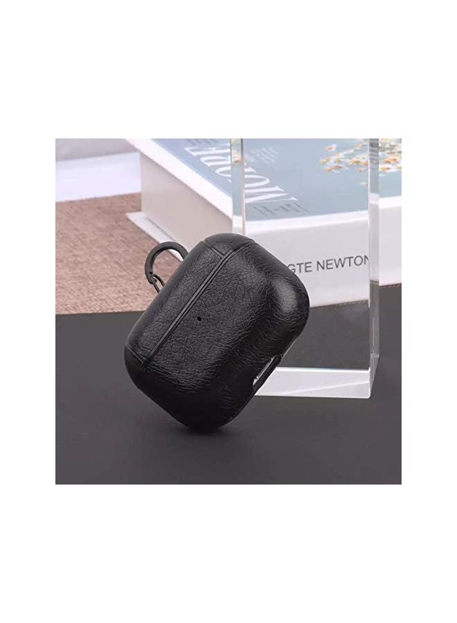 erorex Genuine Leather Air Pod Pro Case Cover For Air Pod Pro Black Air Pod Pro Case With Keychain Dust Dirt Proof Air Pod Case Air Pods Gen 3 Black Case - Image 3