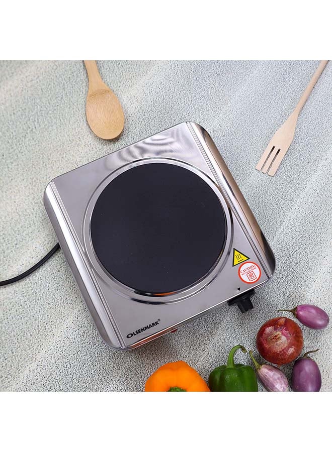 أولسنمارك لوح تسخين كهربائي 1500 W OMHP2395 ستانلس ستيل، مطاط أسود - Image 3