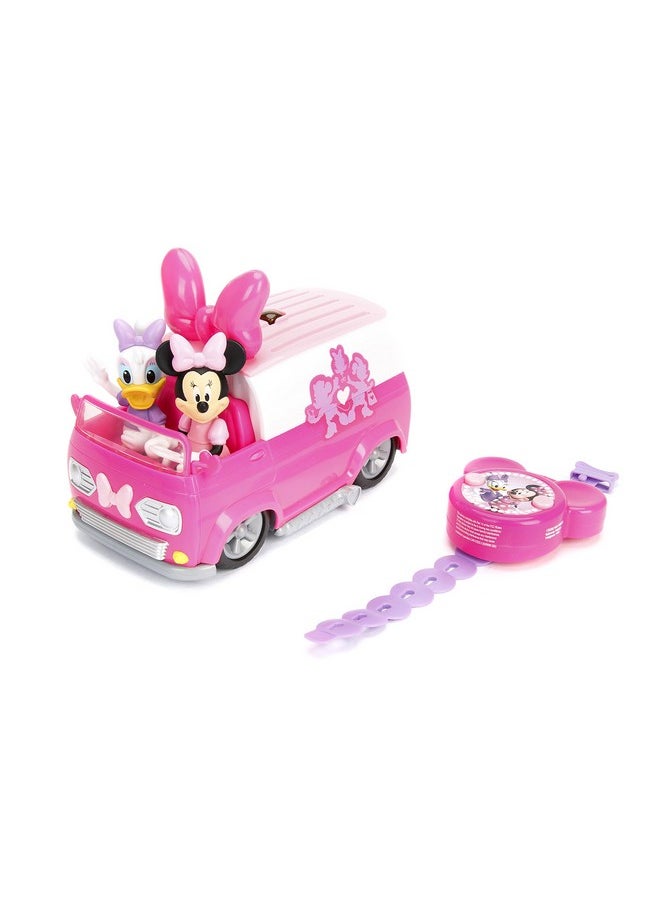 JADA Jada Toys Disney Junior Minnie Mouse Happy Helper Van RC, Pink/White  - Image 1