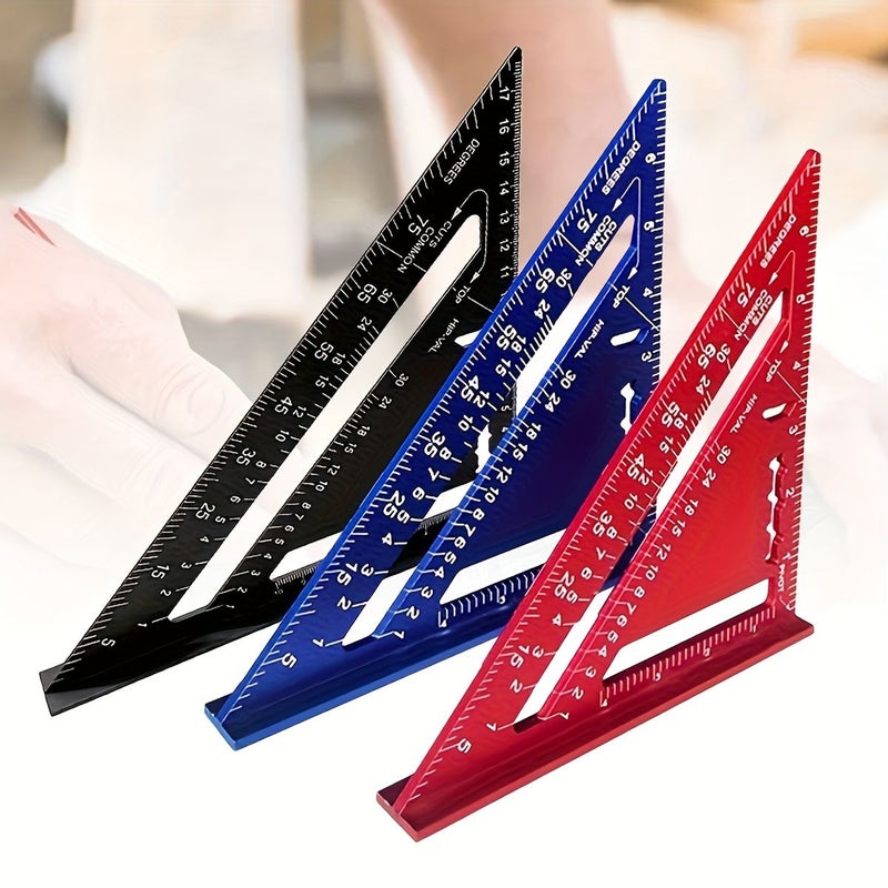 7 Inch Green Protractor 90 Degree And 45 Degree Angle Durable Scratch Resistant For Woodworking Industrial Measurement - Image 1