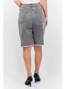 NYDJ Women Dark Washed Denim Shorts, Gray  - Image 4
