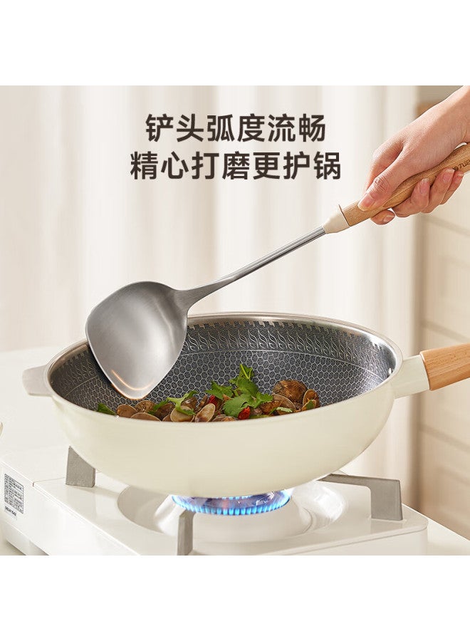 Joyoung Kitchen Spatula, 304 Stainless Steel, Household Use, Durable Spatula, Cast Iron, Specially Designed For Stir-frying