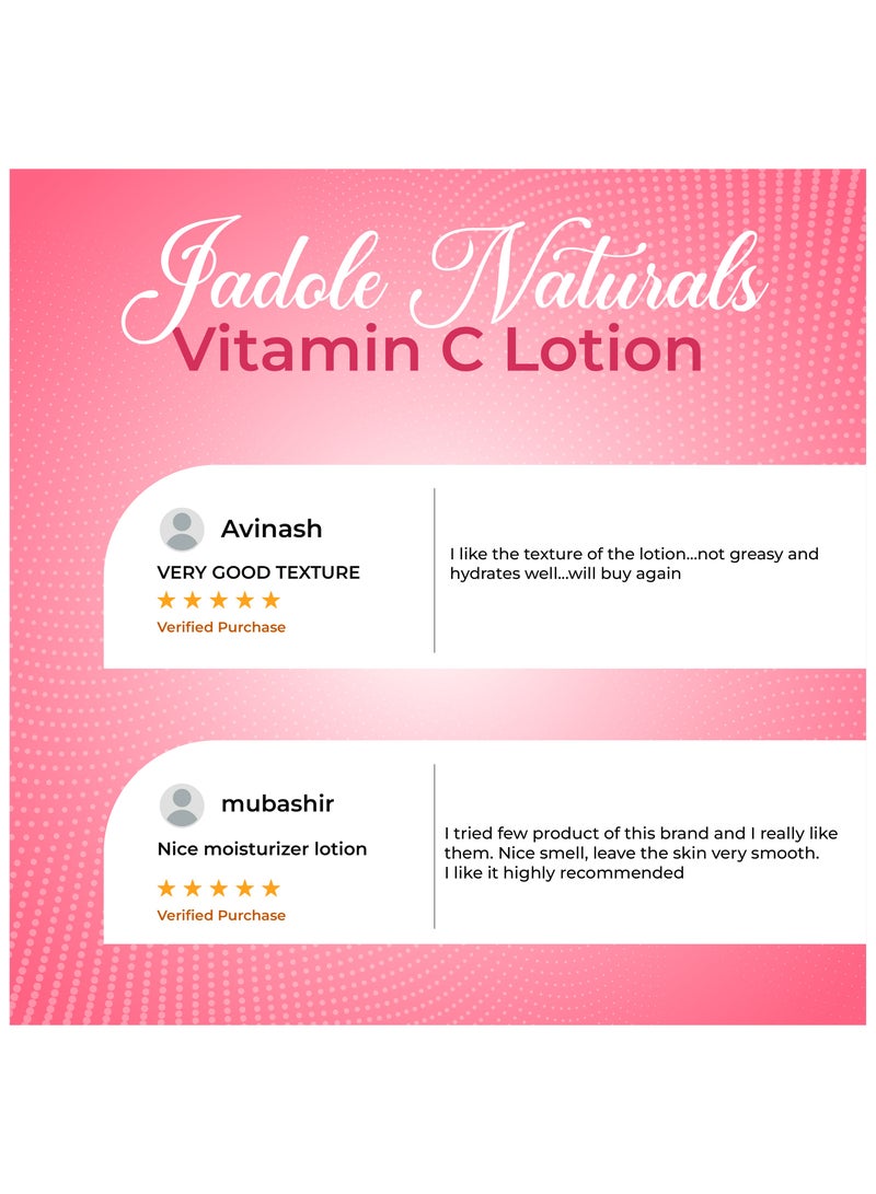 Jadole Naturals Vitamin C Face & Body Lotion 237ml, Intense Hydration, Enhances Skin Tone & Texture - Image 5