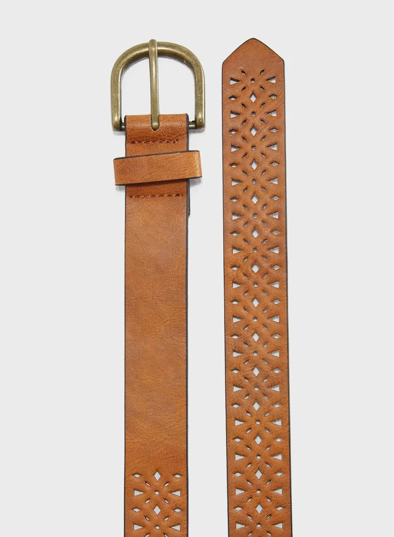 ELLA Suede Laser Cut Belt
