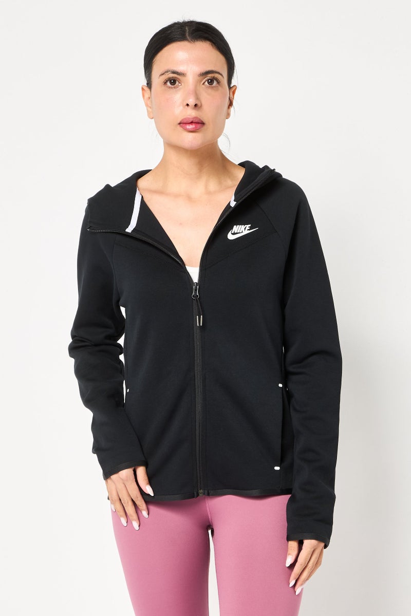 Nike Women Standard Fit Long Sleeve Outdoor Hoodie, Black - Image 1