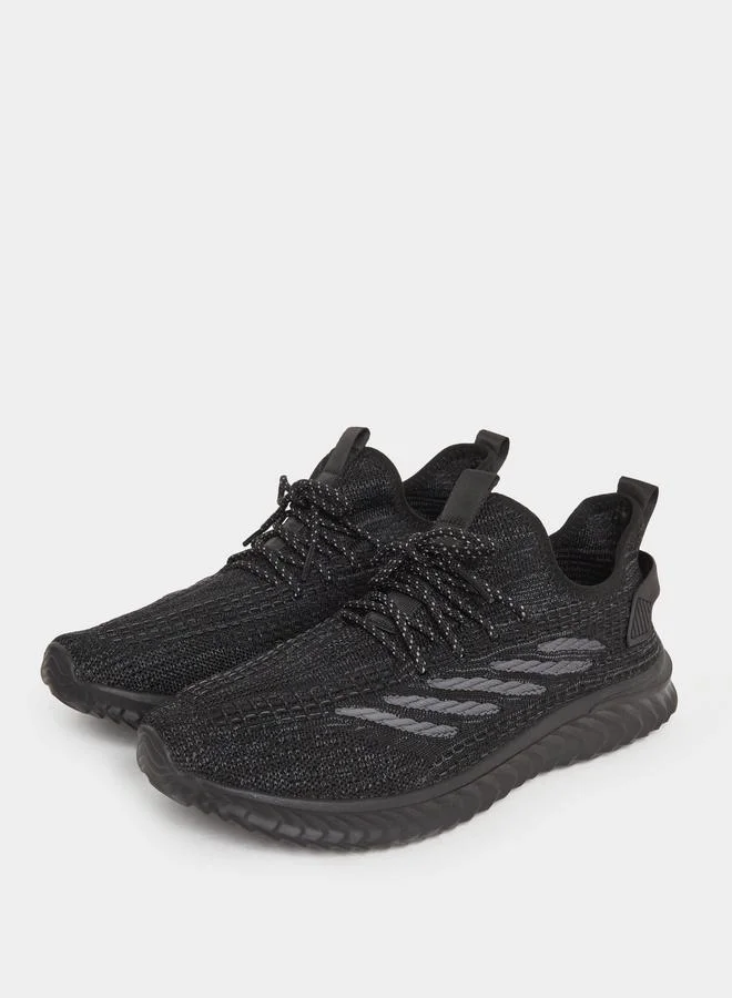 تايك تو Take Two Textured Lace Up Sneakers
