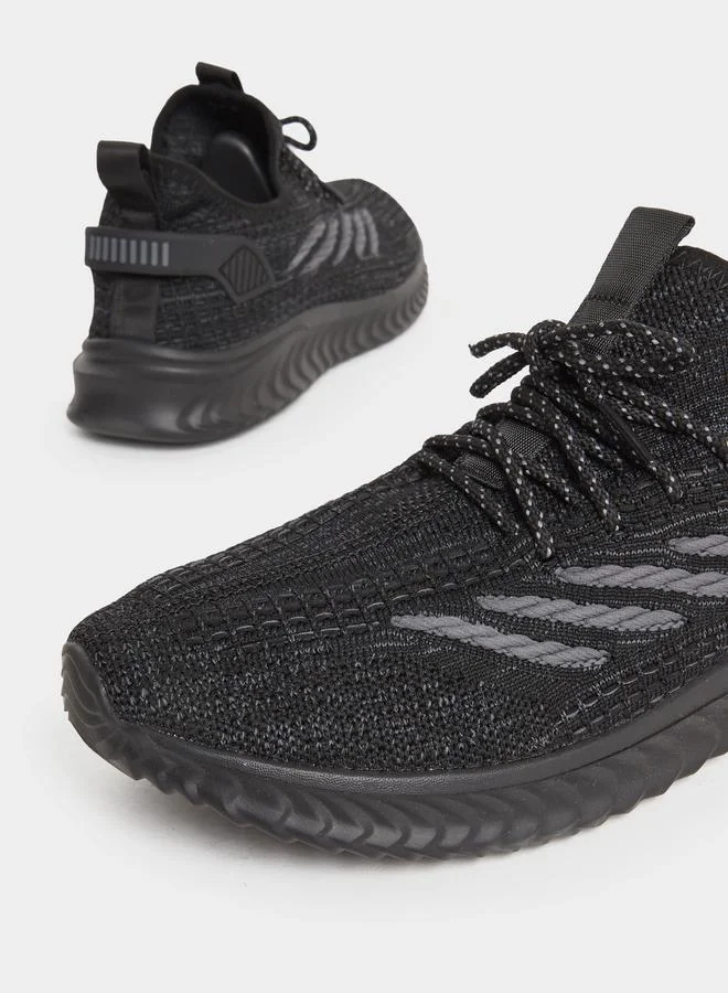 تايك تو Take Two Textured Lace Up Sneakers
