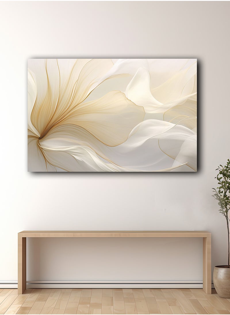 LOWHA Canvas Wall Art Stretched Over Wooden Frame with Abstract Oil Painting  - Image 1