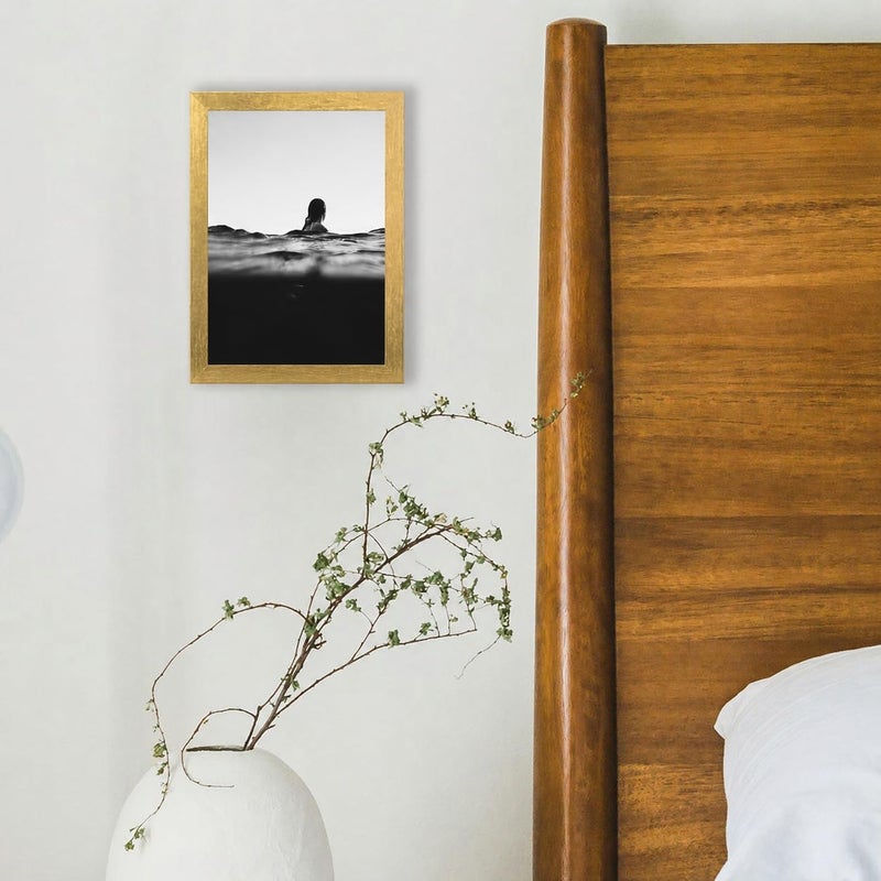 KAIWIN إطار صور KAIWIN A5 ذهبي مجموعة من 3، إطار 21 × 14.8 سم بزجاج أكريليك للتعليق والوقوف، إطار صور A5 خشبي للصور واللوحات نماذج عملية - Image 3