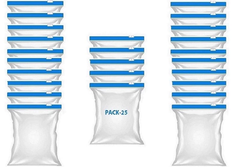 Vonity Ziplock Pouches Enhanced Durability Travel Packing Covers Microwave And Freezer Safe Design Refrigerator Storage Covers Mediumsized Zip Lock Bags 25piece Pack - Image 1