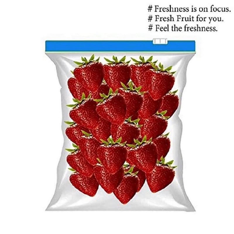 Vonity Ziplock Pouches Enhanced Durability Travel Packing Covers Microwave And Freezer Safe Design Refrigerator Storage Covers Mediumsized Zip Lock Bags 25piece Pack - Image 4