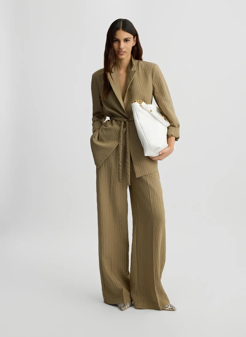 Liu Jo Striped blazer with belt