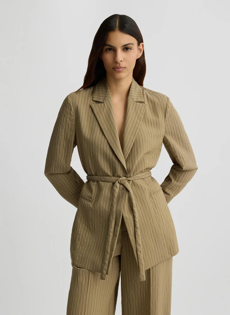 Liu Jo Striped blazer with belt