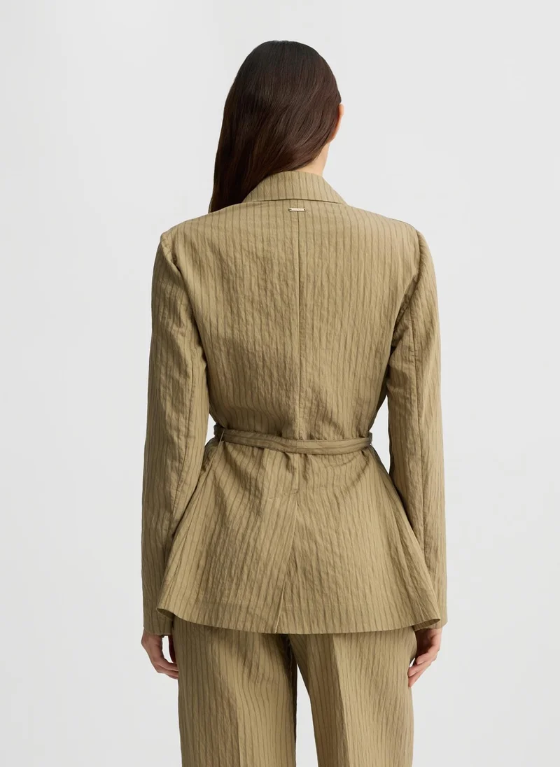 Liu Jo Striped blazer with belt
